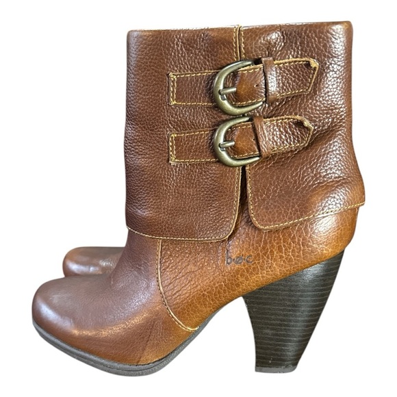 Born B.O.C Traipse Brown Heeled Booties - Picture 1 of 7